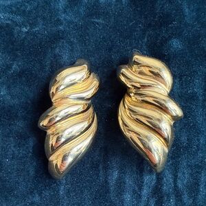 Neiman Marcus Gold-Tone Clip Earrings